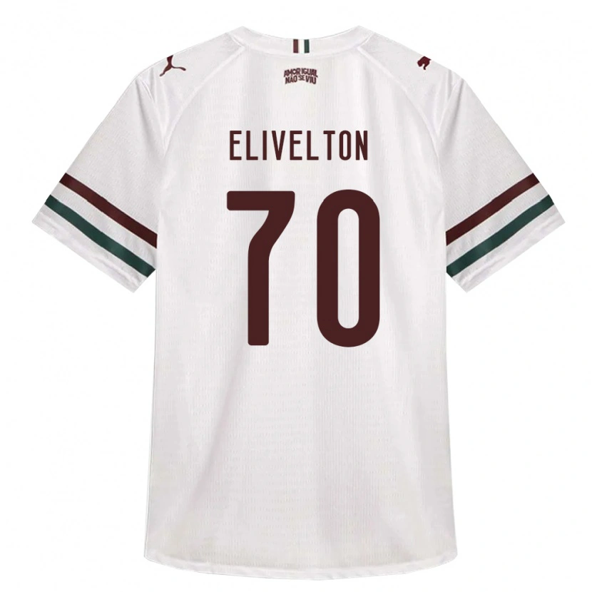 Danxen Børn Elivelton Guedes Alves Da Silva #70 Hvid Grøn Vinrød Udebane Spillertrøjer 2026/27 Trøje T-Shirt
