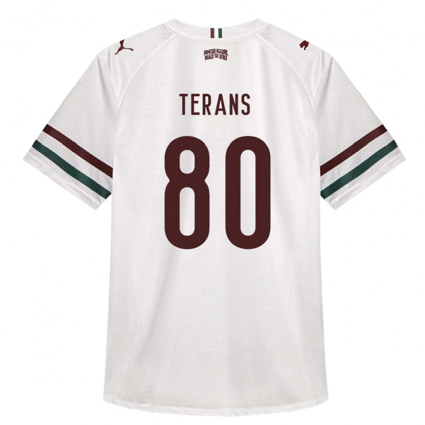 Danxen Børn David Terans #80 Hvid Grøn Vinrød Udebane Spillertrøjer 2026/27 Trøje T-Shirt