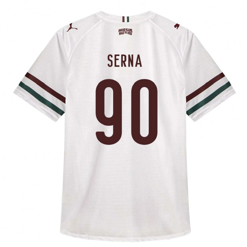 Danxen Børn Kevin Serna #90 Hvid Grøn Vinrød Udebane Spillertrøjer 2026/27 Trøje T-Shirt