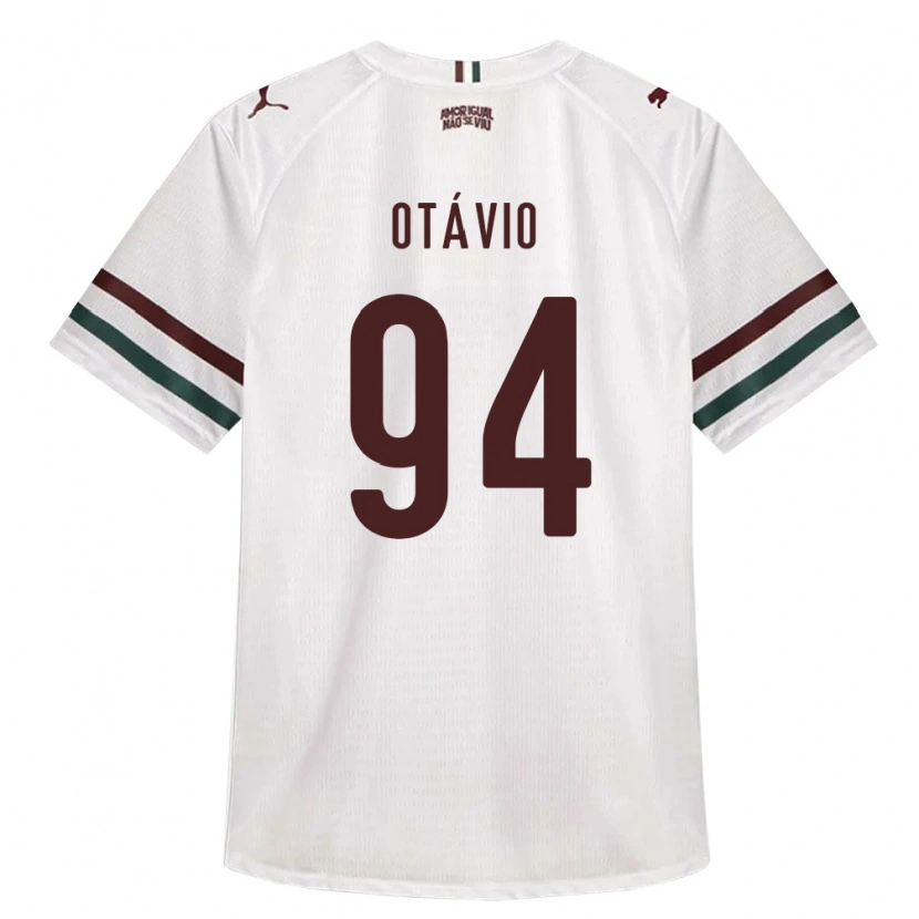 Danxen Børn Otávio Henrique Passos Santos #94 Hvid Grøn Vinrød Udebane Spillertrøjer 2026/27 Trøje T-Shirt