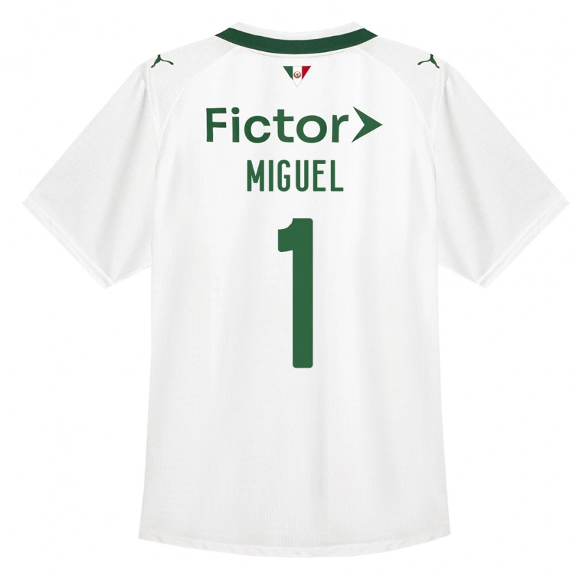 Danxen Børn Carlos Miguel #1 Grøn Hvid Udebane Spillertrøjer 2026/27 Trøje T-Shirt