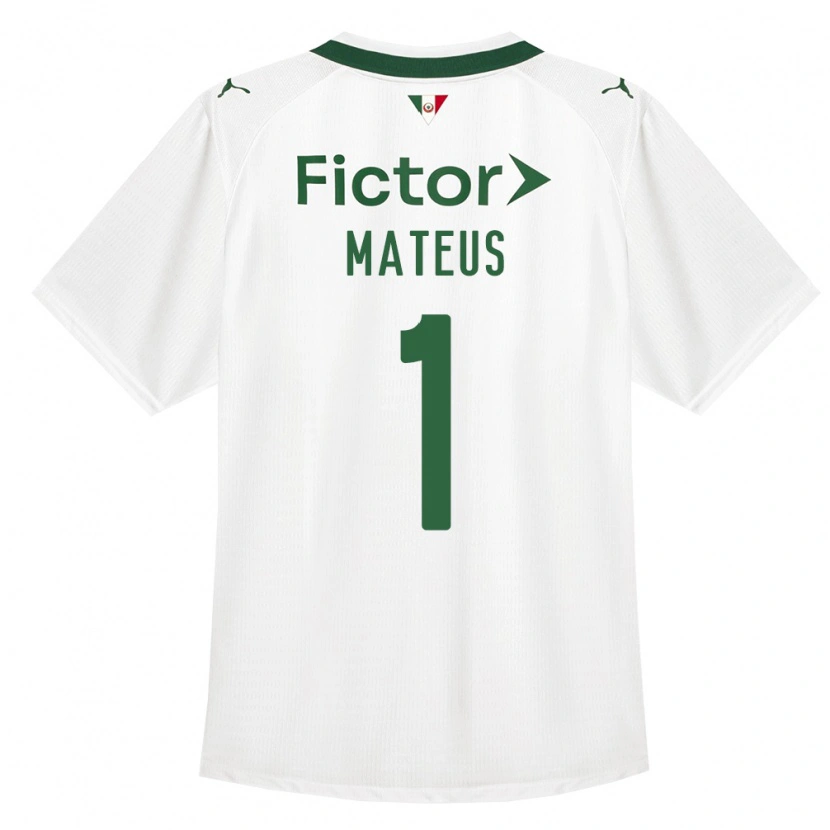 Danxen Børn Mateus #1 Grøn Hvid Udebane Spillertrøjer 2026/27 Trøje T-Shirt