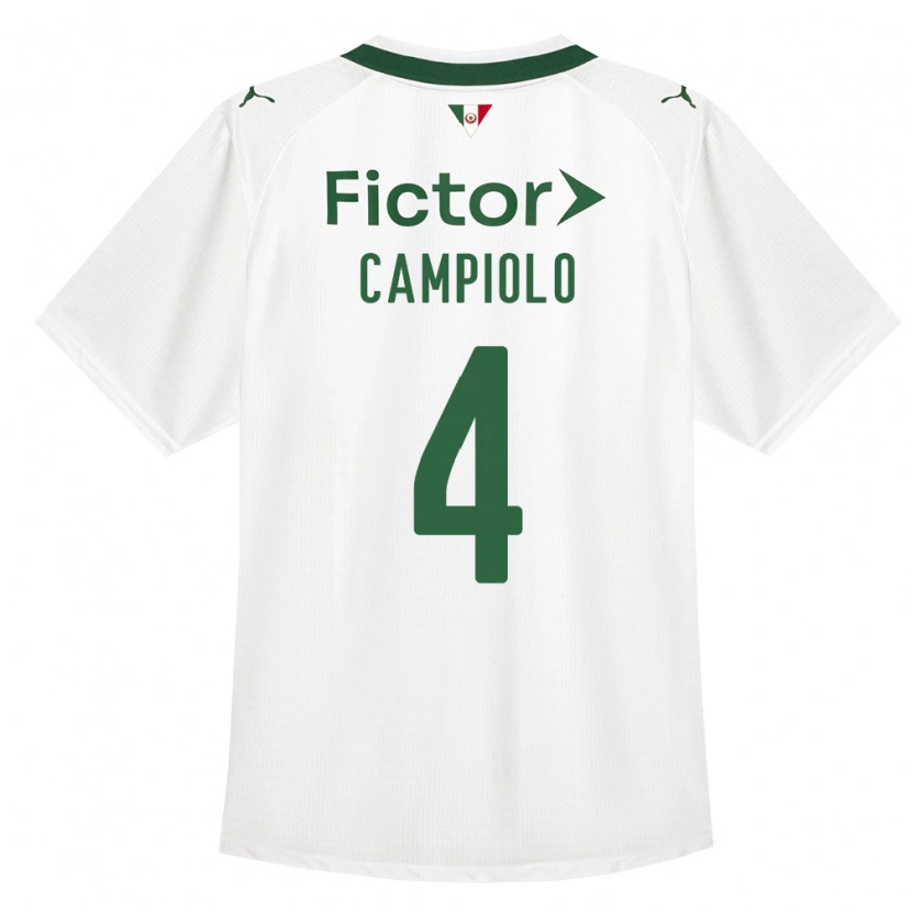 Danxen Børn Giovanna Campiolo #4 Grøn Hvid Udebane Spillertrøjer 2026/27 Trøje T-Shirt
