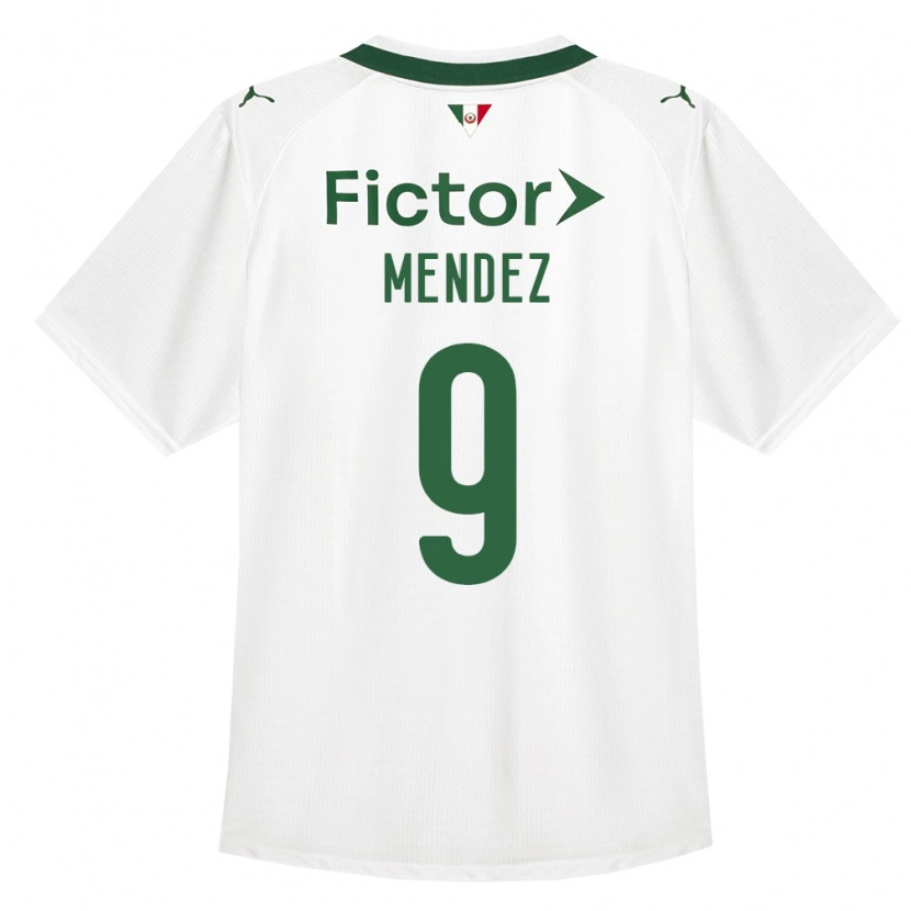 Danxen Børn Cesar Mendez #9 Grøn Hvid Udebane Spillertrøjer 2026/27 Trøje T-Shirt