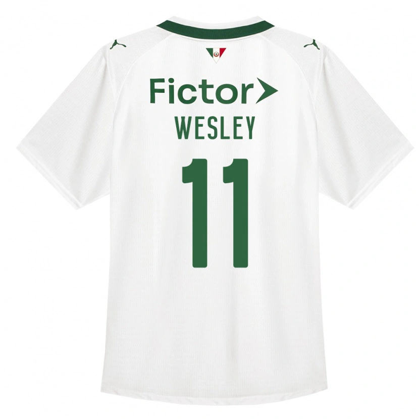 Danxen Børn Wesley #11 Grøn Hvid Udebane Spillertrøjer 2026/27 Trøje T-Shirt