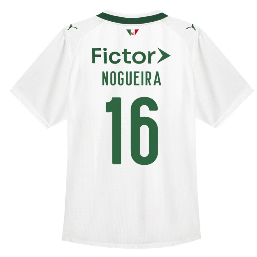 Danxen Børn Guilherme Nogueira #16 Grøn Hvid Udebane Spillertrøjer 2026/27 Trøje T-Shirt