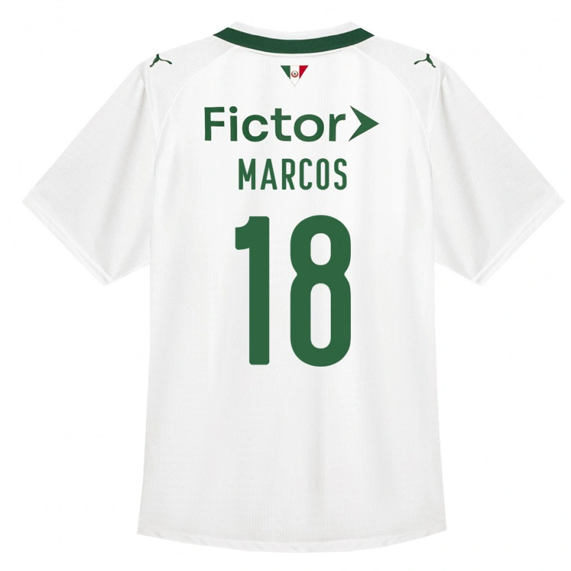 Danxen Børn Antônio Marcos #18 Grøn Hvid Udebane Spillertrøjer 2026/27 Trøje T-Shirt