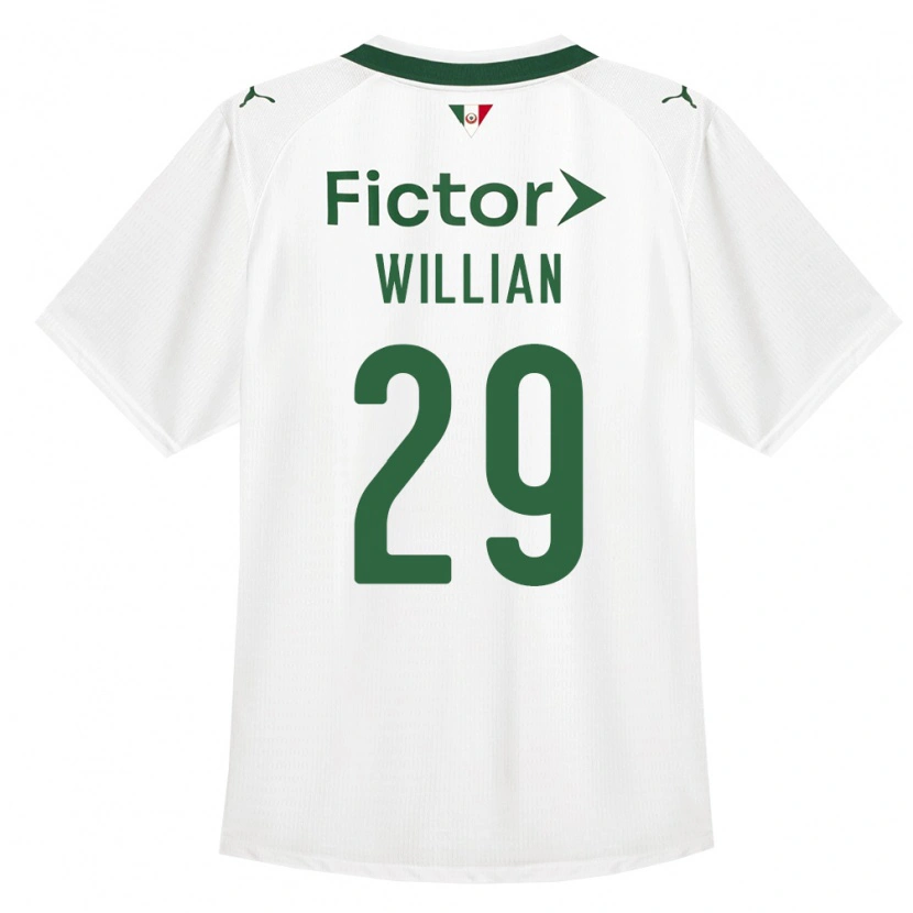 Danxen Børn Willian #29 Grøn Hvid Udebane Spillertrøjer 2026/27 Trøje T-Shirt