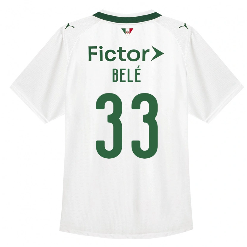 Danxen Børn Erick Belé #33 Grøn Hvid Udebane Spillertrøjer 2026/27 Trøje T-Shirt