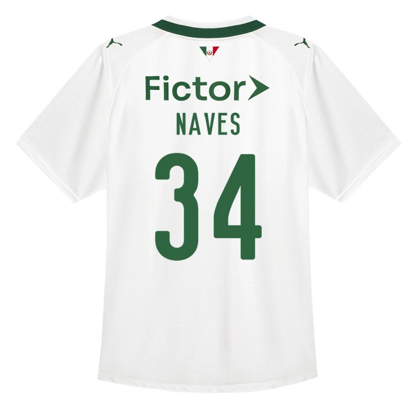 Danxen Børn Naves #34 Grøn Hvid Udebane Spillertrøjer 2026/27 Trøje T-Shirt