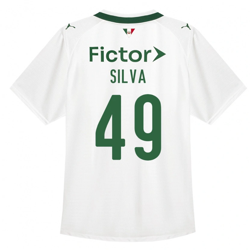 Danxen Børn Gabriel Silva #49 Grøn Hvid Udebane Spillertrøjer 2026/27 Trøje T-Shirt