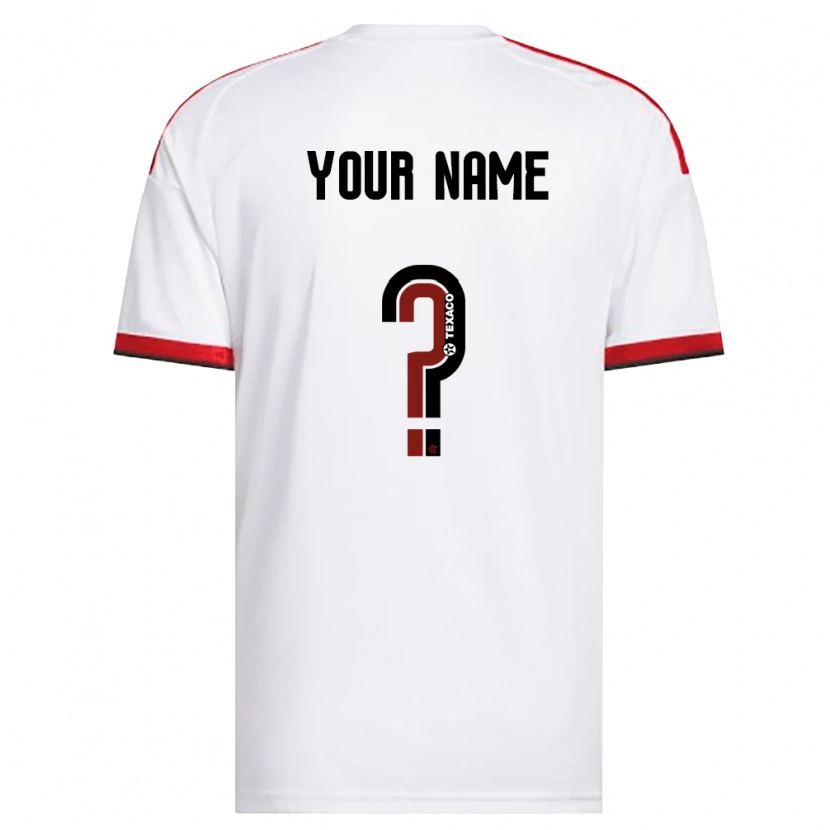 Danxen Børn Dit Navn #0 Hvid Rød Sort Udebane Spillertrøjer 2026/27 Trøje T-Shirt