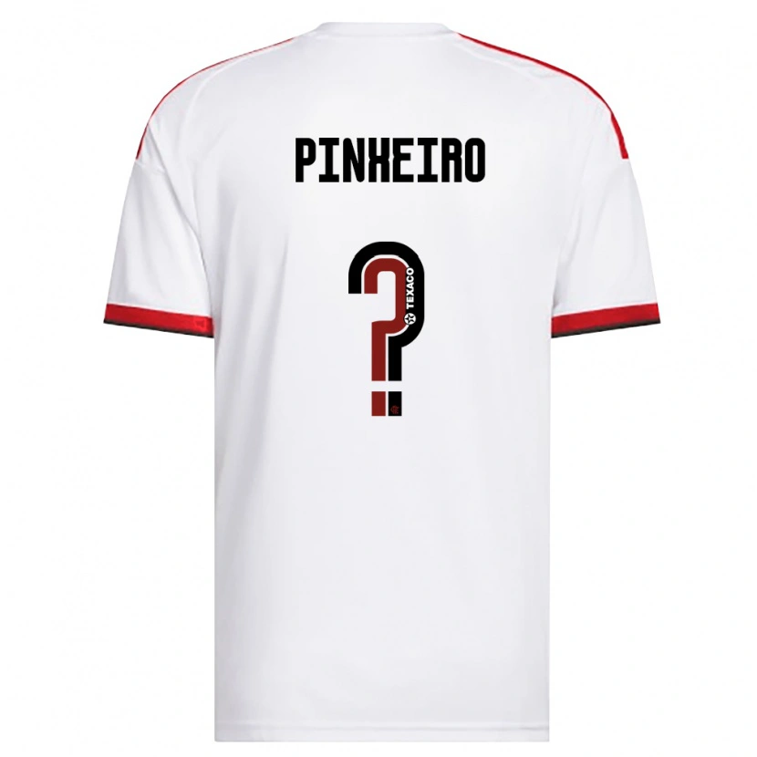 Danxen Børn Enzo Pinheiro #0 Hvid Rød Sort Udebane Spillertrøjer 2026/27 Trøje T-Shirt