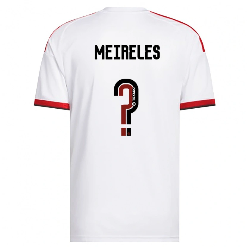 Danxen Børn Lu Meireles #0 Hvid Rød Sort Udebane Spillertrøjer 2026/27 Trøje T-Shirt