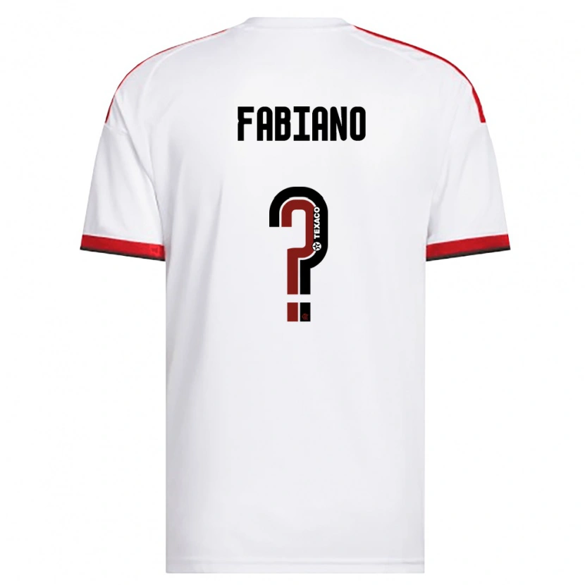 Danxen Børn Fabiano #0 Hvid Rød Sort Udebane Spillertrøjer 2026/27 Trøje T-Shirt