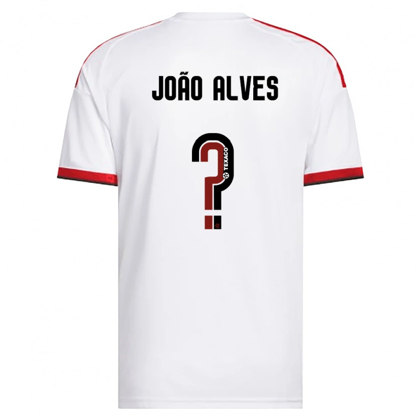 Danxen Børn João Alves #0 Hvid Rød Sort Udebane Spillertrøjer 2026/27 Trøje T-Shirt