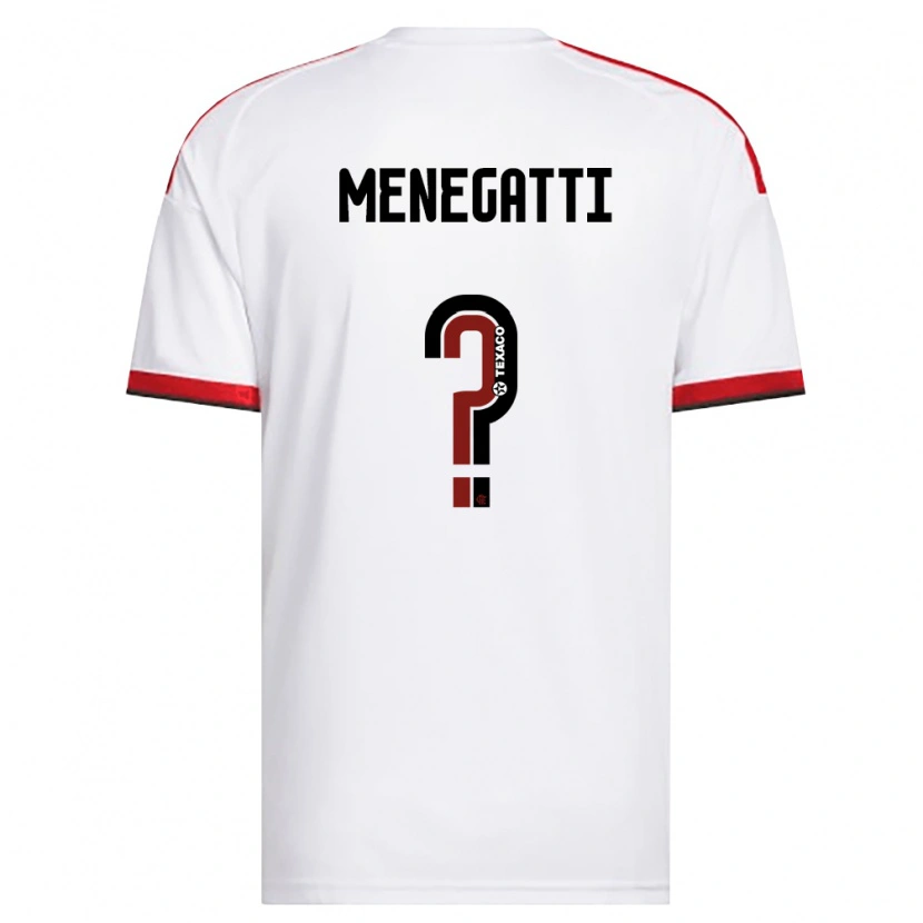 Danxen Børn Kauan Menegatti #0 Hvid Rød Sort Udebane Spillertrøjer 2026/27 Trøje T-Shirt