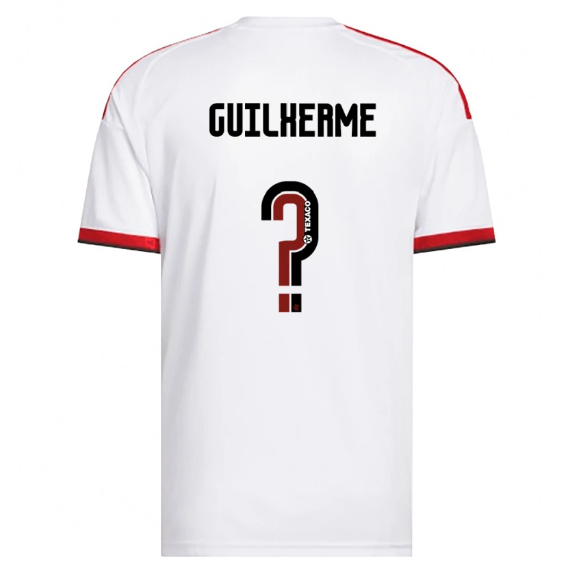 Danxen Børn Guilherme Teixeira #0 Hvid Rød Sort Udebane Spillertrøjer 2026/27 Trøje T-Shirt