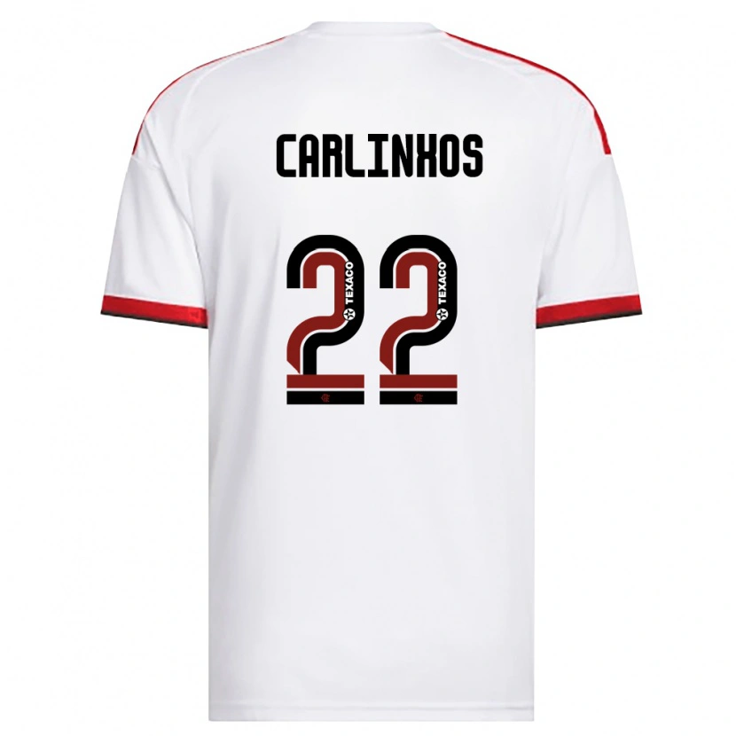 Danxen Børn Carlinhos #22 Hvid Rød Sort Udebane Spillertrøjer 2026/27 Trøje T-Shirt
