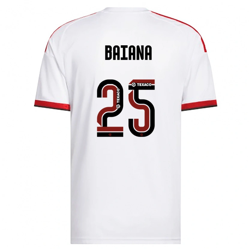 Danxen Børn Larissa Baiana #25 Hvid Rød Sort Udebane Spillertrøjer 2026/27 Trøje T-Shirt
