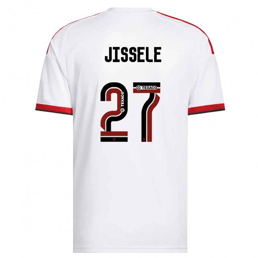 Danxen Børn Jissele #27 Hvid Rød Sort Udebane Spillertrøjer 2026/27 Trøje T-Shirt