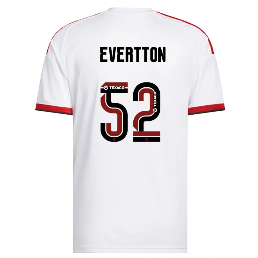 Danxen Børn Evertton Araújo #52 Hvid Rød Sort Udebane Spillertrøjer 2026/27 Trøje T-Shirt