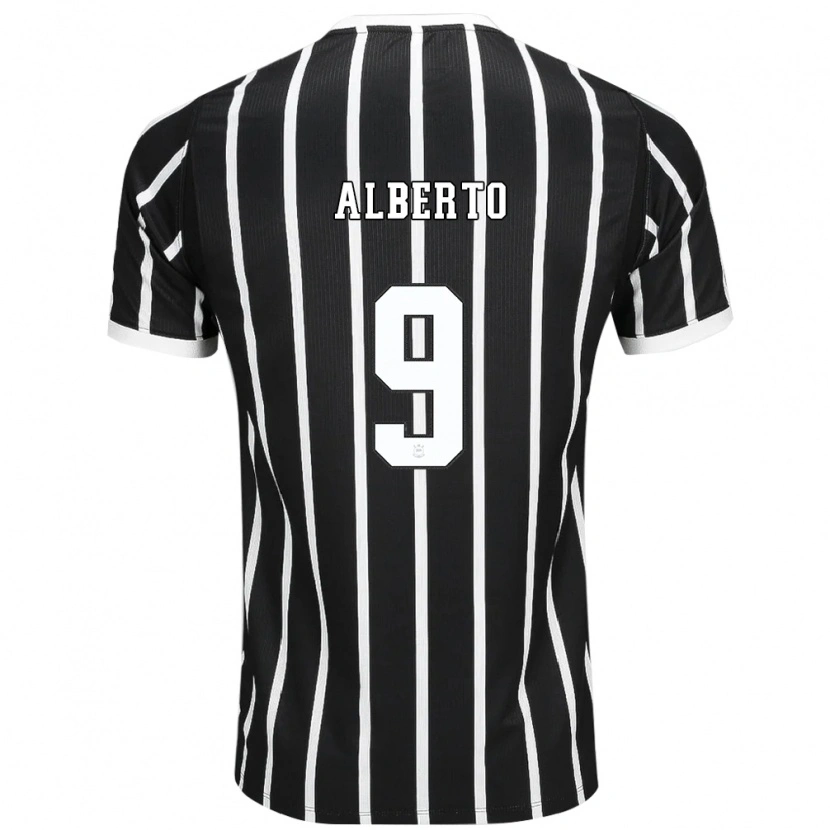 Danxen Børn Yuri Alberto #9 Sort Hvid Rød Udebane Spillertrøjer 2026/27 Trøje T-Shirt