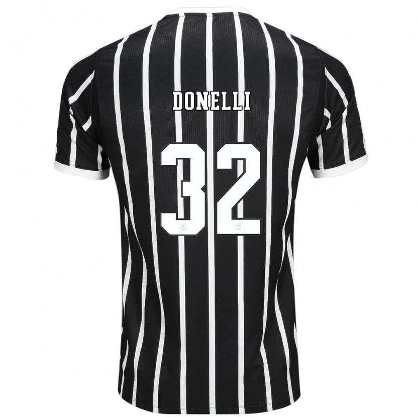 Danxen Børn Matheus Donelli #32 Sort Hvid Rød Udebane Spillertrøjer 2026/27 Trøje T-Shirt