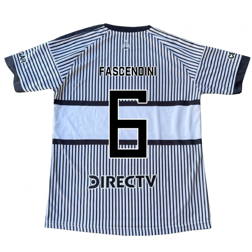 Danxen Børn Valentin Fascendini #6 Hvid Sort Gul Udebane Spillertrøjer 2026/27 Trøje T-Shirt