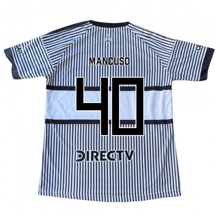 Danxen Børn Eros Mancuso #40 Hvid Sort Gul Udebane Spillertrøjer 2026/27 Trøje T-Shirt