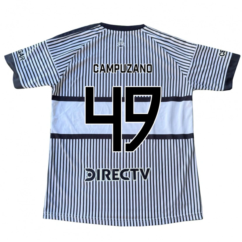 Danxen Børn Jorman Campuzano #49 Hvid Sort Gul Udebane Spillertrøjer 2026/27 Trøje T-Shirt