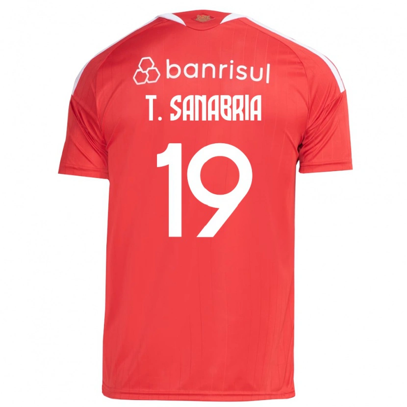 Danxen Børn Antonio Sanabria #19 Rød Hvid Hjemmebane Spillertrøjer 2026/27 Trøje T-Shirt