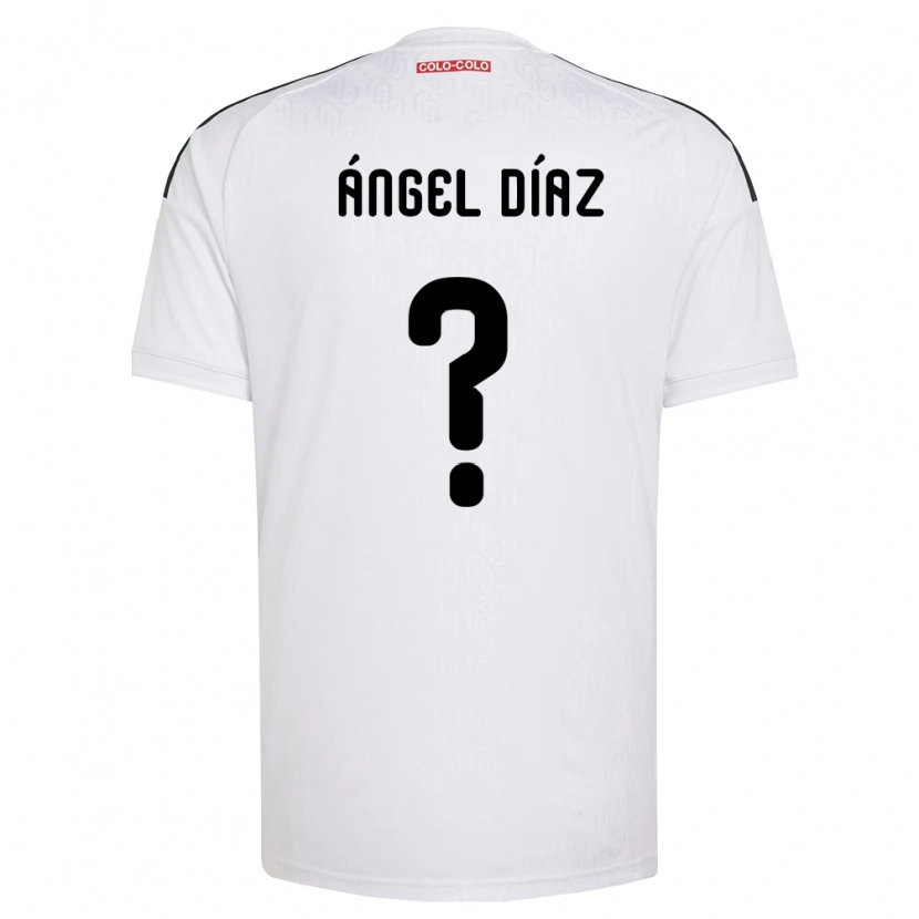 Danxen Mænd Ángel Díaz #0 Hvid Sort Hjemmebane Spillertrøjer 2026/27 Trøje T-Shirt