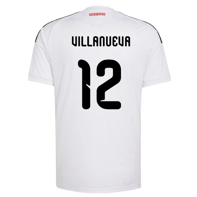 Danxen Mænd Eduardo Villanueva #12 Hvid Sort Hjemmebane Spillertrøjer 2026/27 Trøje T-Shirt