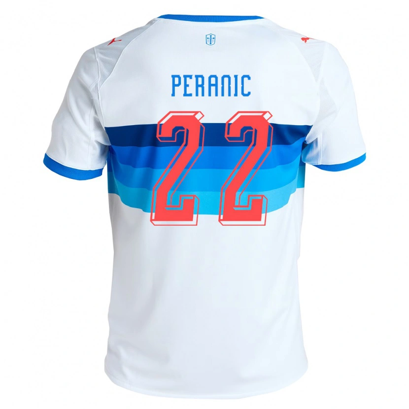 Danxen Mænd Nicolás Peranic #22 Hvid Himmelblå Hjemmebane Spillertrøjer 2026/27 Trøje T-Shirt