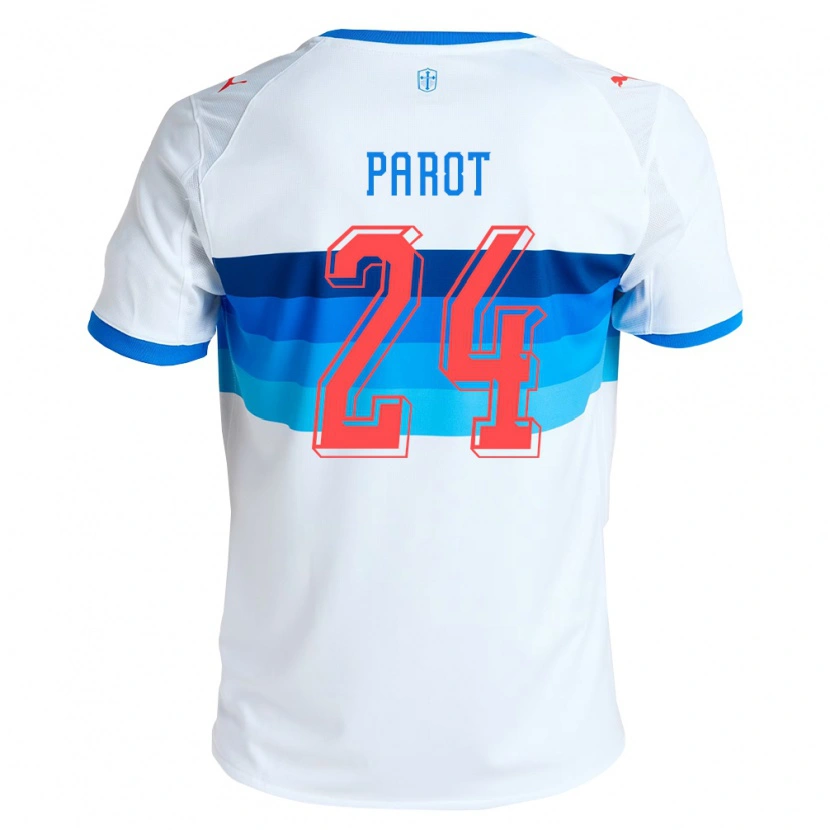 Danxen Mænd Alfonso Parot #24 Hvid Himmelblå Hjemmebane Spillertrøjer 2026/27 Trøje T-Shirt