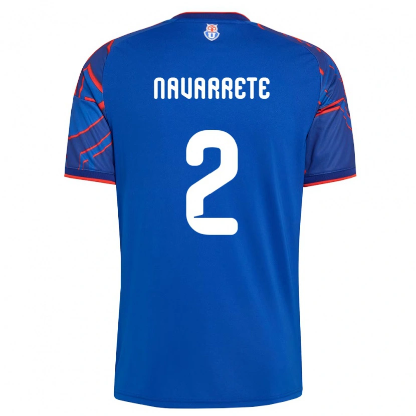 Danxen Mænd Daniel Navarrete #2 Kongelig Blå Rød Hjemmebane Spillertrøjer 2026/27 Trøje T-Shirt