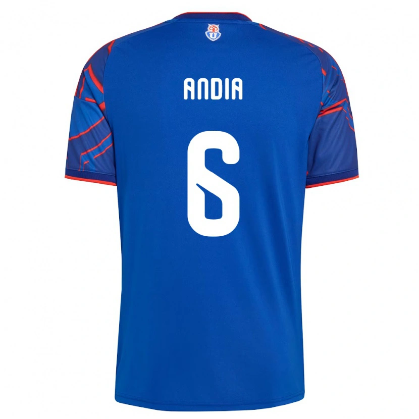 Danxen Mænd Yonathan Andía #6 Kongelig Blå Rød Hjemmebane Spillertrøjer 2026/27 Trøje T-Shirt