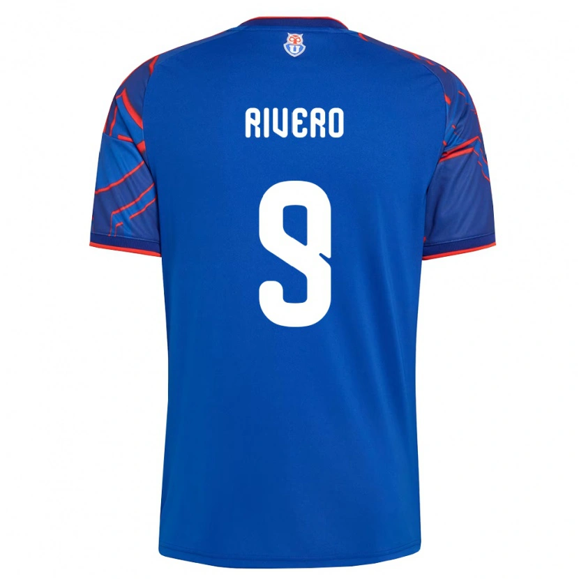Danxen Mænd Octavio Rivero #9 Kongelig Blå Rød Hjemmebane Spillertrøjer 2026/27 Trøje T-Shirt