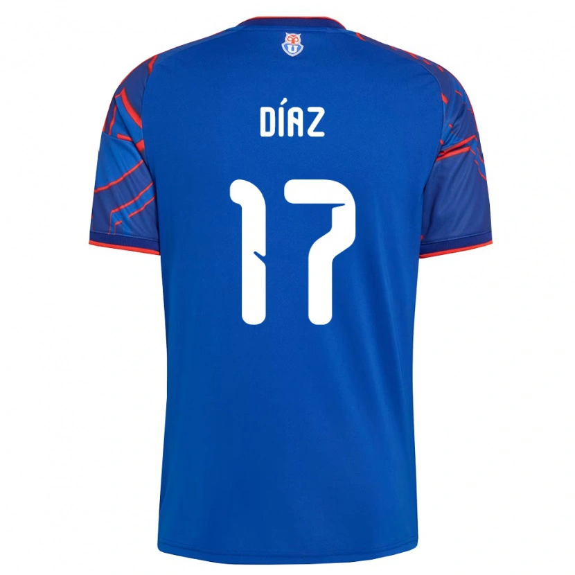 Danxen Mænd Benjamín Díaz #17 Kongelig Blå Rød Hjemmebane Spillertrøjer 2026/27 Trøje T-Shirt