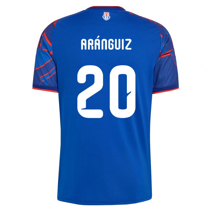 Danxen Mænd Charles Aránguiz #20 Kongelig Blå Rød Hjemmebane Spillertrøjer 2026/27 Trøje T-Shirt
