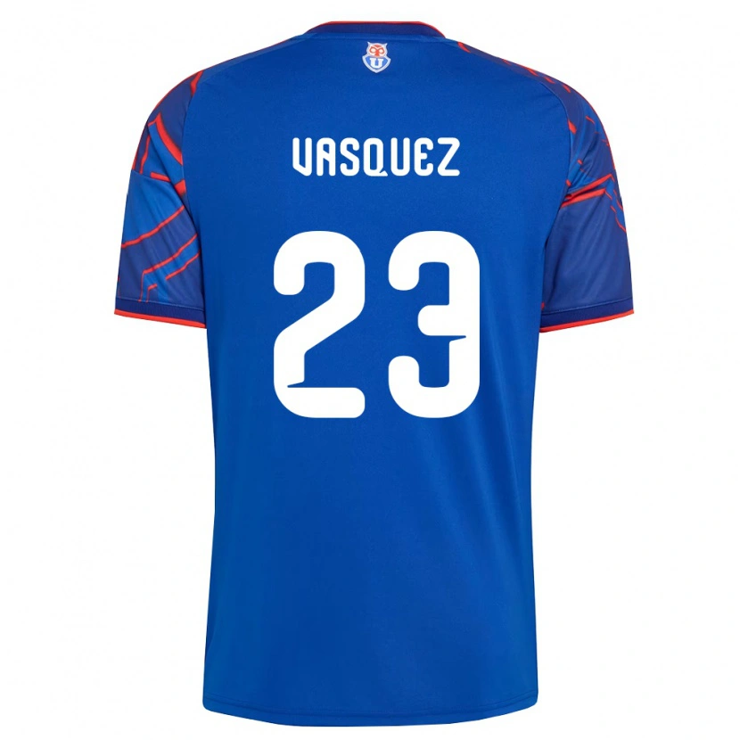 Danxen Mænd Ignacio Vásquez #23 Kongelig Blå Rød Hjemmebane Spillertrøjer 2026/27 Trøje T-Shirt