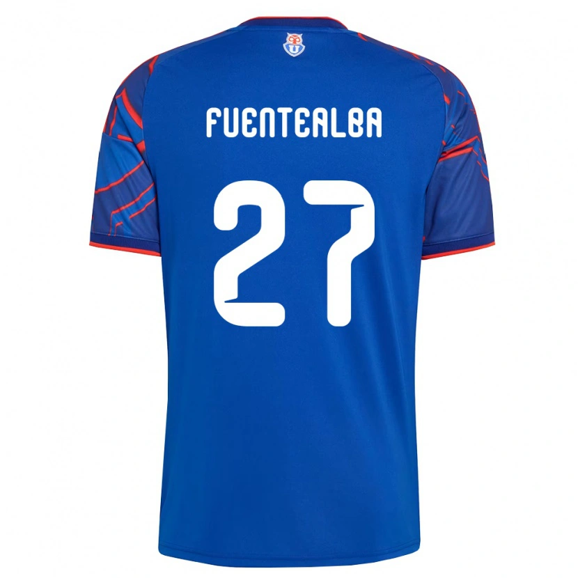 Danxen Mænd Jeison Fuentealba #27 Kongelig Blå Rød Hjemmebane Spillertrøjer 2026/27 Trøje T-Shirt