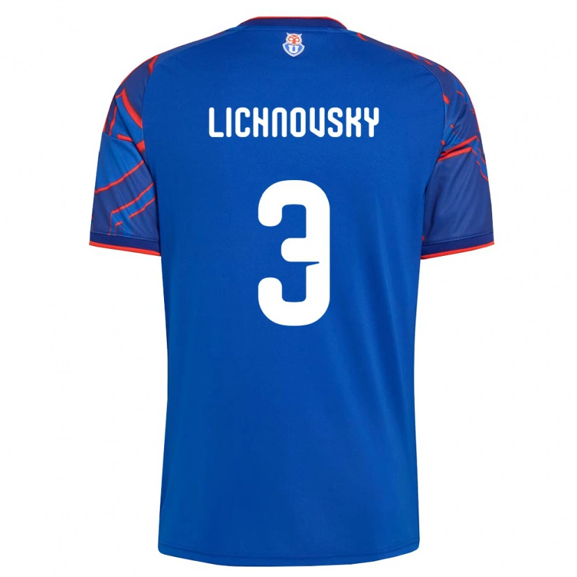 Danxen Mænd Igor Lichnovsky #3 Kongelig Blå Rød Hjemmebane Spillertrøjer 2026/27 Trøje T-Shirt