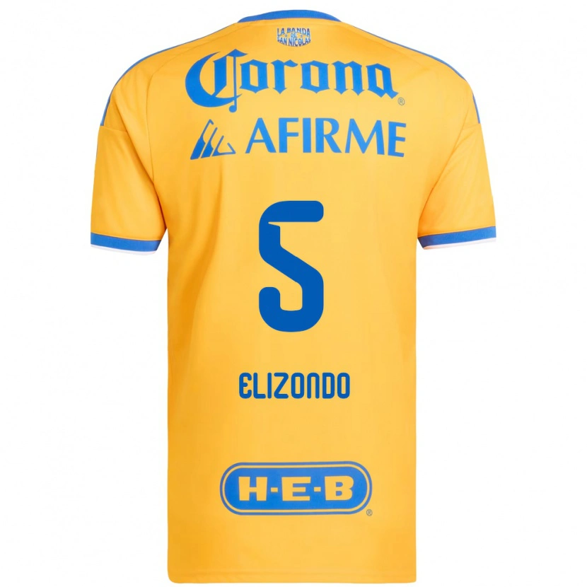 Danxen Mænd Fernanda Elizondo #5 Gul Blå Hjemmebane Spillertrøjer 2026/27 Trøje T-Shirt