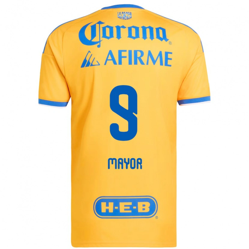 Danxen Mænd Stephany Mayor #9 Gul Blå Hjemmebane Spillertrøjer 2026/27 Trøje T-Shirt