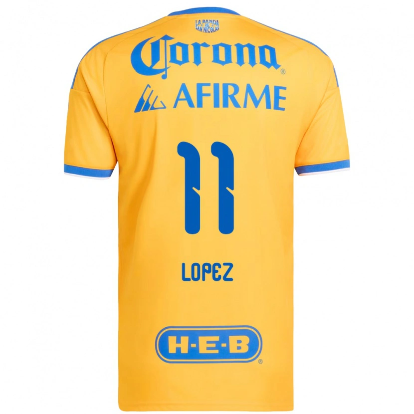 Danxen Mænd Nicolas Lopez #11 Gul Blå Hjemmebane Spillertrøjer 2026/27 Trøje T-Shirt