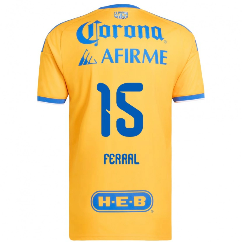 Danxen Mænd Cristina Ferral #15 Gul Blå Hjemmebane Spillertrøjer 2026/27 Trøje T-Shirt