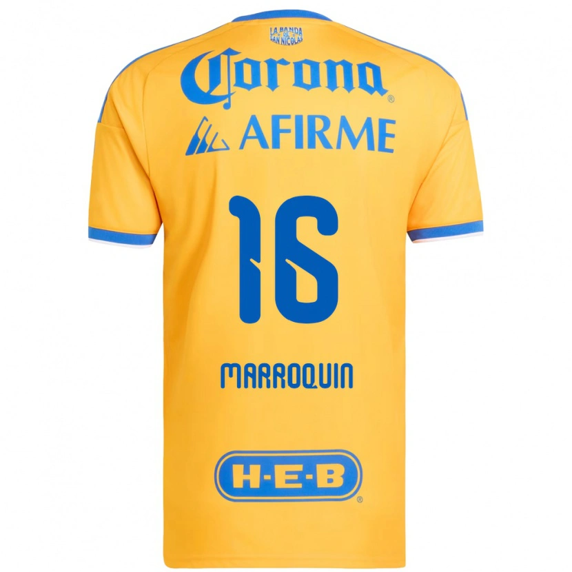 Danxen Mænd Ammanda Marroquin #16 Gul Blå Hjemmebane Spillertrøjer 2026/27 Trøje T-Shirt