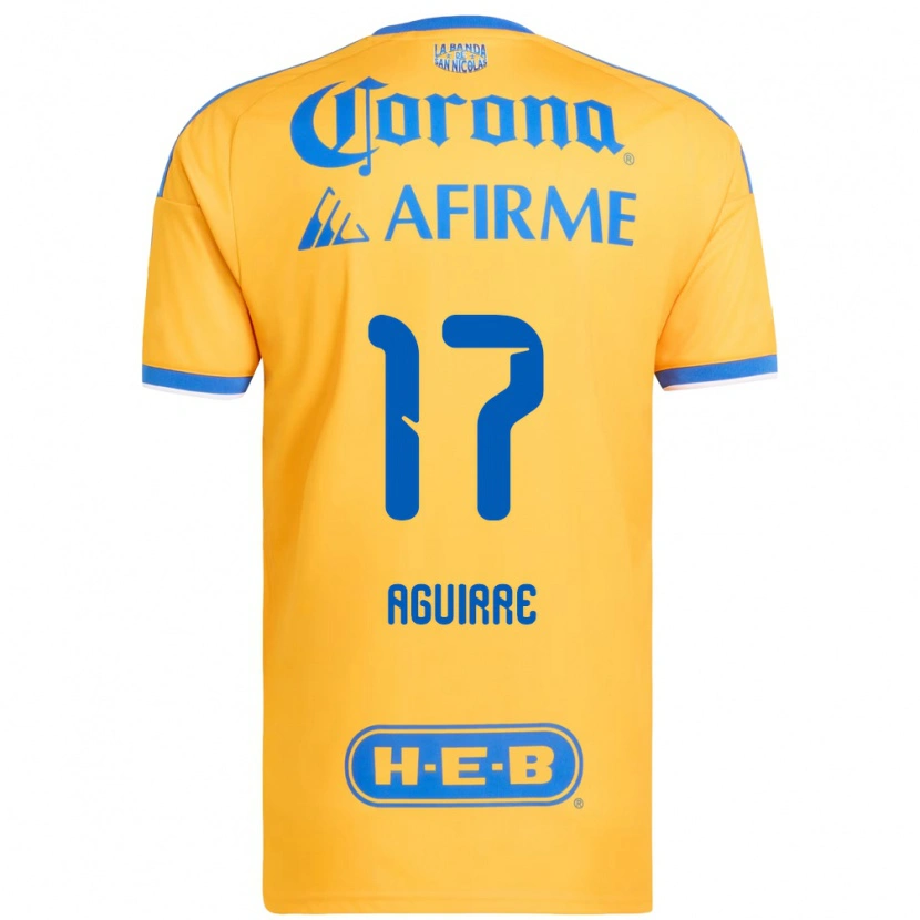 Danxen Mænd Rodrigo Aguirre #17 Gul Blå Hjemmebane Spillertrøjer 2026/27 Trøje T-Shirt